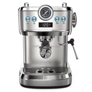 Professional Stainless Steel Espresso Coffee Machine Expresso Machine 20 Bar Electric Cappuccino Coffee Maker With Milk Flother