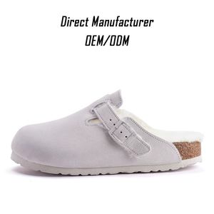 OEM Birkenstocks Boston Lana Forrado Zuecos Logotipo Personalizado Unisex Shearling Sandalias Casa Zapatillas Directo de Fábrica Calidad Original - Product Image 5