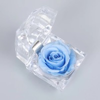 Romantische Verlobung konservierte Rose Ring Box Valentinstag Geschenke konservierte Blumen Ring Box für Muttertag Geschenke