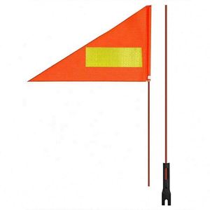 ธงเตือนสำหรับรถบรรทุก รถจักรยานยนต์ รถพ่วง ผ้า PVC กันน้ำ สีส้ม สำหรับใช้งานกลางแจ้ง พร้อมแถบสะท้อนแสง - Product Image 6
