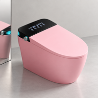 Siège de toilette intelligent carré, bidet intelligent en céramique, fixation au sol pour salle de bain, fonctionnement automatique, télécommande, modèle de luxe