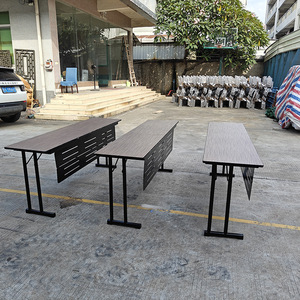 Hotel <b>Tables</b> <b>Folding</b> Rectangular Fireproof Panel Durable Outdoor Conference Training Banquet Use - Product Image 2
