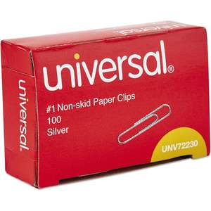 Universal No. 10 Cajas de Clips de Papel Plateados Antideslizantes 72230-100/Caja, 10 Cajas/Paquete - Hierro Magnético Resistente para Uso en Oficina - Product Image 3