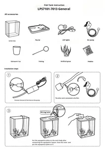 ホットセール卸売 モダンな長方形アクリル水槽 環境に優しい耐久性のある透明な卓上水槽 簡単清掃 リビングに最適 - Product Image 6