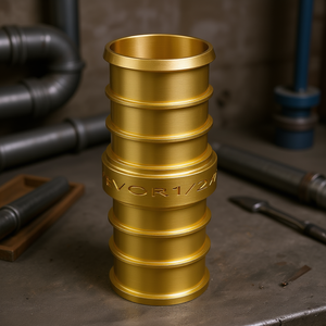 Raccord de tuyauterie en laiton droit 1/2 pouce pour conduites et raccords de systèmes d'air - Product Image 2