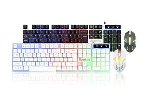 Bosston 1600 DPI Bàn phím chơi game chuột kết hợp Ergonomic yên tĩnh Có Dây <span class=keywords><strong>Mini</strong></span> đa phương tiện kích thước đầy đủ bàn phím chuột kết hợp - Product Image 2