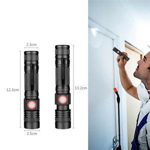 USB sạc LED Đèn pin cầm tay bỏ túi có kích thước Mini Led đèn pin 18650 pin Powered <span class=keywords><strong>Torch</strong></span> ánh sáng - Product Image 3