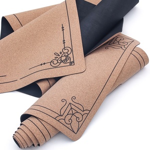 High Quality 6mm/5mm Thick Non-slip Eco-Friendly Extra <b>Large</b> Custom Printed Cork Yoga <b>Mat</b> Carrying Strap for Hot Yoga Pilates - Product Image 5