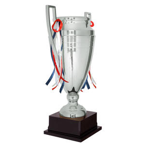 2025 monde grande taille Base en bois stéréo tasse oreille métal trophée plaqué argent trophée lettrage jeu Football basket-ball prix - Product Image 3