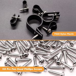 Mankk Cable Clips 306Pcs R Type U Shape Nylon Cable Management Set With Screws For Wire Fixing - Product Image 4