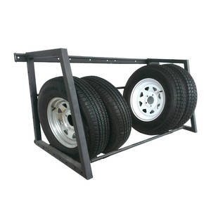 Estante metálico personalizado con recubrimiento en polvo para colgar neumáticos de coche para taller de reparación - Product Image 2