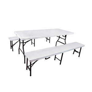 Easy — table pliante en plastique et acier, <span class=keywords><strong>banc</strong></span> pour pique-nique <span class=keywords><strong>camping</strong></span> restaurant école, 2021 6ft - Product Image 1