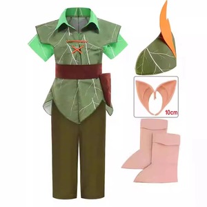 Costume d'elfe vert en polyester pour enfant, déguisement <span class=keywords><strong>de</strong></span> fête d'Halloween pour garçon, Peter Pan & Wendy - Product Image 2