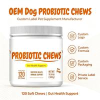 Probiotiques à mâcher pour chiens, santé intestinale, comprimés mous