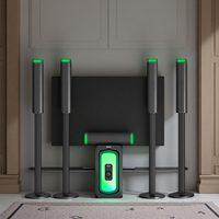 Système de Cinéma Maison avec Enceinte Subwoofer de 8 Pouces sur Pied, Barre de Son Tour sans Fil Bluetooth 5.1