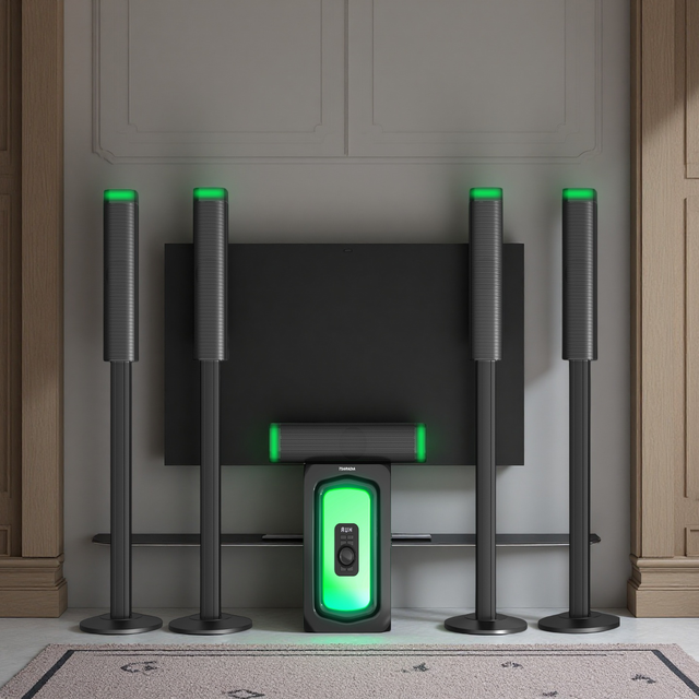 Home Cinema 8 Inch Subwoofer Speaker Stand Floor Sound Bar Bt Wireless Tower 5.1 Speaker Home Theater System