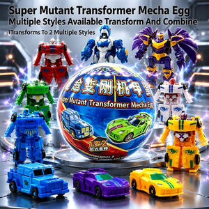 Caja Sorpresa de Huevo de Robot Coche Super Mutante Transformer Mecha, Juguete Coleccionable para Niños, Regalo de Cumpleaños, Venta al por Mayor, Recuerdo de Fiesta - Product Image 1