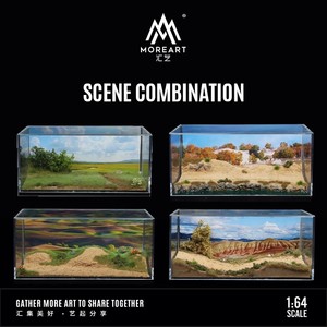 Moreart 1:64 cảnh diorama Hiển thị cảnh mô hình cảnh quan thiên nhiên cảnh nhà để xe - Product Image 2