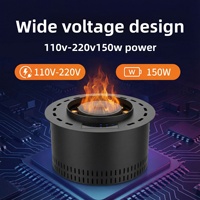 Cheminée électrique intelligente encastrable à flamme simulée, télécommandée, écoénergétique, avec protection contre la surchauffe, pour usage domestique
