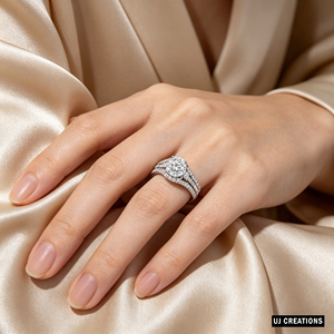 <b>Custom</b> 9K/14K/18K Solid Gold 1ct Round Lab Grown Diamond <b>Ring</b> VVS-VS Quality Brilliant Cut Wedding <b>Ring</b> - Product Image 5