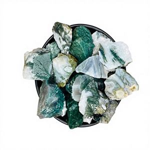 Wholesale Moss Agate Carved <b>Crystal</b> Natural <b>Raw</b> Feng Shui Love Mascot for Home Decor and Gift - Product Image 1