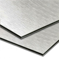 Panel Compuesto de Aluminio Alucobond ACP ACM Dorado Cepillado, Panel Compuesto de Cobre Cepillado/Gris Cepillado