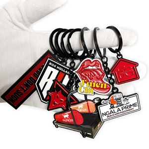 Creative Custom Zinc Alloy <b>Metal</b> Soft and Hard Personalized Embossing Printing Waterproof Fashion Pendant Keychain - Product Image 4