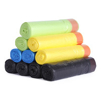 Sacs poubelle en plastique PE de 13 gallons avec cordon de serrage pour poubelle, bac à déchets sur rouleau, usage domestique et bureautique