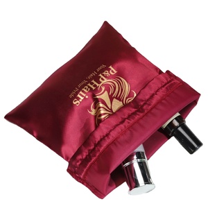Sac à main de luxe en satin haut de gamme avec cordon de serrage, pochette anti-poussière personnalisée pour sous-vêtements en satin avec logo sur mesure - Product Image 3