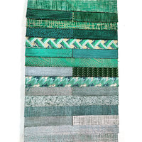 M&Y MYG1909-12 100% Polyester 220GSM Certifié OEKO-TEX Tissu Jacquard de Luxe Teint en Fil Vert Occultant Léger Textile de Maison Tissé