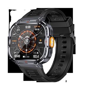 Montre connectée pour homme NX23 2,0 pouces avec appels Bluetooth, musique, moniteur de fréquence cardiaque, moniteur de tension artérielle, étanche IP68, suivi du sommeil, assistant vocal IA - Product Image 1