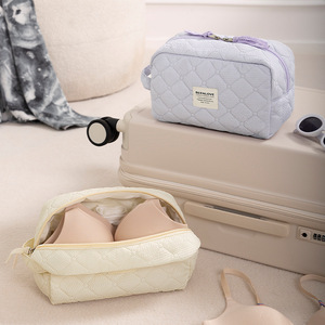 Beilian Lingerie Storage Bag Large Capacity Portable Bra Organizer For Travel Trip Rectangle Shape White Purple Pink Green - Product Image 1