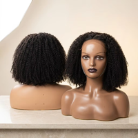 Perruques Bob Courtes en Cheveux Humains Brésiliens Bouclés Afro Kinky, Sans Colle, avec Fermeture en Dentelle HD Complète 4x4 5x5 7x7, Vente en Gros