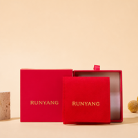 Ensemble d'emballages de bijoux couleur personnalisée avec boîte cadeau à tiroir et pochettes à ruban pour marques de bijoux et magasins de détail