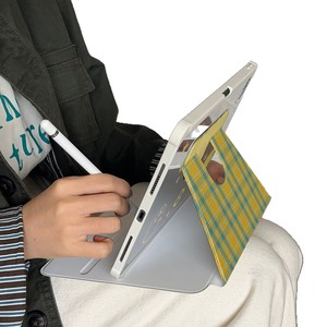 INS กรอบแบนขนาดเล็กลายสก๊อตสำหรับ <span class=keywords><strong>Apple</strong></span> <span class=keywords><strong>Ipad</strong></span> Mini ที่ยึดกระจกหมุนได้<span class=keywords><strong>10</strong></span>ช่องพร้อมช่องใส่ปากกาย้อนยุค Pro - Product Image 6