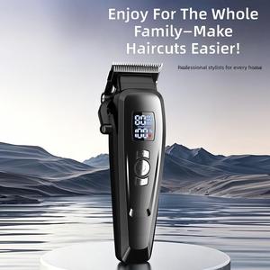 Recortadora de Pelo ODM de 12000mAh con Triple Modo de Velocidad, Recortadora de 2000mAh con Cuchilla de Acero Inoxidable Perfecta para <span class=keywords><strong>Barber</strong></span>ía y Cuidado Personal - Product Image 6