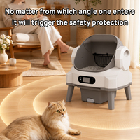 Caixa de Areia Inteligente para Gatos com Limpeza Automática, Grande Espaço, Abertura Superior, Controle por APP, Sensor de Segurança, Fácil Limpeza, OEM ODM