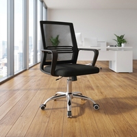 Chaise de bureau ergonomique pivotante moderne à hauteur réglable et confortable en maille pour le personnel, les dirigeants et les visiteurs