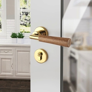 Magnetic silent door <b>handle</b> for interior wooden doors, household split door <b>lock</b> - Product Image 4