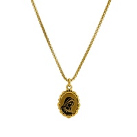Collares de Moda 2026, Joyería de Acero Inoxidable 316L, Chapado en Oro PVD de 18k, Collar Religioso de la Virgen María para Mujer