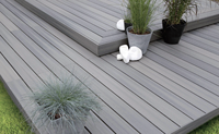 Shanghai Unifloor 145H21 Planches de terrasse en bois composite durable en plastique Co-Extrusion de plancher Wpc Composite Decking