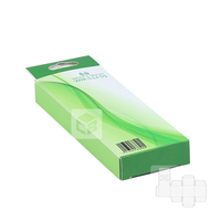 Boîte d'emballage de câble de données USB rectangle personnalisé papier artisanal avec doublure en éponge plastification mate insertion plastique découpée cintre pour fenêtre