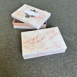 Tùy Chỉnh Matte Rose Vàng Đá Cẩm Thạch In Hộp Quà Tặng Tóc Mở Rộng Hộp Ren Tóc Giả Hộp Với Nắp Và Cơ Sở - Product Image 6