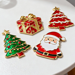 Aimants de réfrigérateur en métal personnalisés en gros, design Art Déco Père Noël, écologiques et étanches - Product Image 2