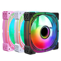 Aura Sync 120mm ARGB PC Computadora de escritorio Ventiladores de caja 12V PWM Velocidad Radiador silencioso 12V PWM Velocidad Silencioso CPU Cooler para juegos