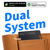 Tarjeta Localizadora de Bolsillo Compatible con Apple Find My y Google Find My, Antirrobo, Carga Inalámbrica, Ligera (13g), Ideal para Escritorios Compartidos en Oficinas