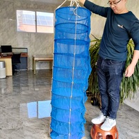 Filet de lanterne en plastique dur stabilisé aux UV, panier de croissance d'huitre, sac en maille d'huitre sur le marché péruvien
