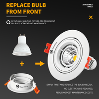 Lampe LED MR16 GU10, boîtier encastré anti-éblouissement, spot GU10, cadre de spot encastré pour plafond intérieur, éclairage LED IP20, installation facile