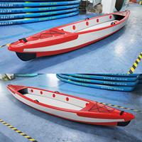 Kayak gonflable SUP détachable et durable, facile à transporter, deux sections avec sac en PVC, pour eaux océaniques, longueur 4m, 2 personnes