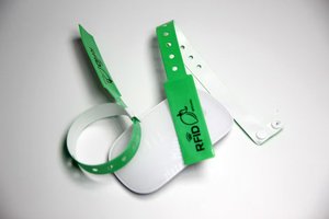 Pulseras NFC RFID 13.56MHz Personalizadas y Económicas con Código QR, Chip de 1K <span class=keywords><strong>Bytes</strong></span>, Material de PVC Impermeable, Tamaños para Adultos y Niños, Control de Acceso - Product Image 2